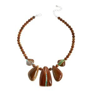 Jay King Sterling Silver 18" Boulder Variscite Beaded Necklace